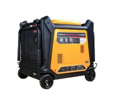 Odhlučnený benzínový / LPG invertorový generátor KGG120Ei-DF s maximálnym výkonom 13 kVA, napätím 230 / 400 V, s ručným aj elektrickým štartovaním.