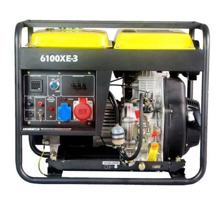 KOMPAK K6100XE-3 – trojfázová naftová elektrocentrála 6,6 kVA, 400/230 V s elektrickým štartom