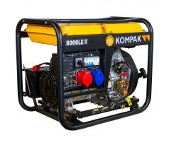 KOMPAK K8000LE-T – naftová elektrocentrála FULL POWER 6,5 kW / 8,1 kVA, 230/400 V