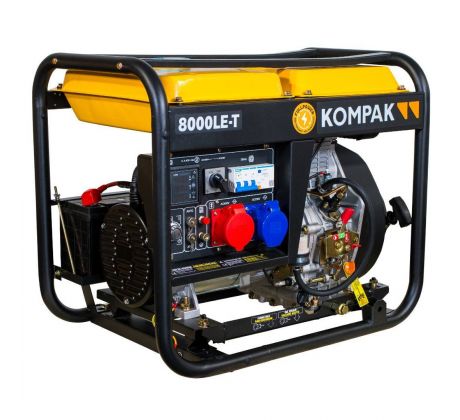 KOMPAK K8000LE-T – naftová elektrocentrála FULL POWER 6,5 kW / 8,1 kVA, 230/400 V