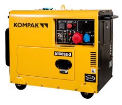 KOMPAK K6100SE – odhlučnená naftová elektrocentrála 5,3 kW s elektrickým štartom a AVR