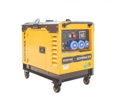 KOMPAK KD8600SE – odhlučnená naftová elektrocentrála 6,3 kW s AVR a zásuvkami IP67
