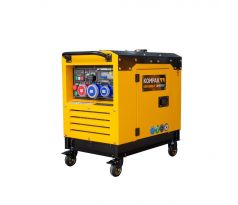KOMPAK KD9100SEi-T – odhlučnená naftová invertorová elektrocentrála 6,5 kW / 8,1 kVA, 230/400 V