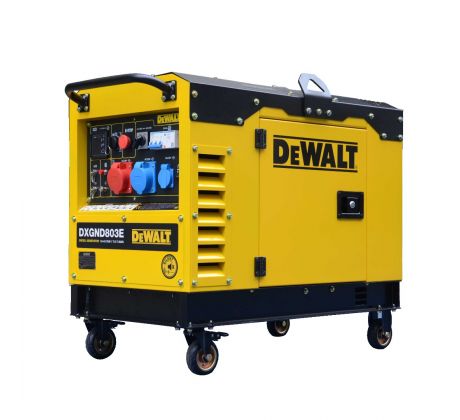 DEWALT DXGND803E trojfázová naftová elektrocentrála  s výkonom 7,9 kVA a AVR výstupom